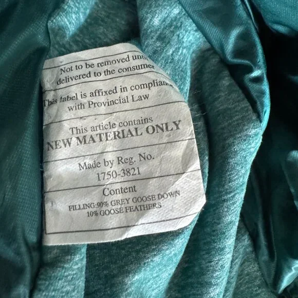 Lululemon Goose Down For a Run Quilted Puffer Pullover Forage Teal Size 6 Active - Picture 16 of 16